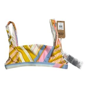 Billabong Hello Tomorrow Eco Conscious Collection Bikini Top Multi Stripe Size S